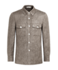 SUITSUPPLY  Taupe Relaxed Fit Shirt-Jacket
