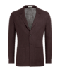SUITSUPPLY  Burgundy Relaxed Fit Shirt-Jacket