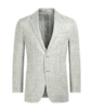 SUITSUPPLY  Light Grey Checked Tailored Fit Havana Blazer
