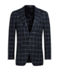 SUITSUPPLY  Navy Checked Tailored Fit Havana Blazer