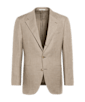 SUITSUPPLY  Mid Brown Houndstooth Relaxed Fit Roma Blazer