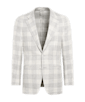 SUITSUPPLY  Light Grey Checked Tailored Fit Havana Blazer
