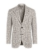 SUITSUPPLY  Mid Brown Checked Relaxed Fit Roma Blazer