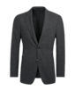 SUITSUPPLY  Dark Grey Checked Tailored Fit Havana Blazer