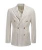 SUITSUPPLY  Off-White Striped Tailored Fit Havana Blazer
