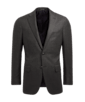 SUITSUPPLY  Dark Grey Bird's Eye Tailored Fit Sienna Suit Jacket