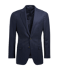 SUITSUPPLY  Navy Bird's Eye Tailored Fit Sienna Suit Jacket