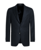 SUITSUPPLY  Navy Bird's Eye Tailored Fit Havana Suit Jacket