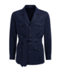 SUITSUPPLY  Navy Relaxed Fit Safari Jacket