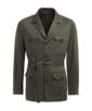 SUITSUPPLY  Green Relaxed Fit Safari Jacket