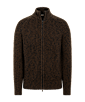 SUITSUPPLY  Mid Brown Ribbed Moulin&eacute; Zip Cardigan