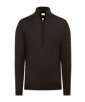 SUITSUPPLY  Dark Brown Merino Half Zip