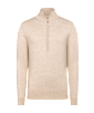 SUITSUPPLY  Light Brown Merino Half Zip