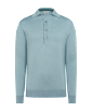 SUITSUPPLY  Light Blue Merino Long Sleeve Polo