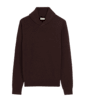 SUITSUPPLY  Burgundy Shawl Collar Sweater
