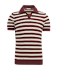 SUITSUPPLY  Polo-Shirt burgunderrot gestreift