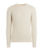SUITSUPPLY  Pull col rond blanc cassé