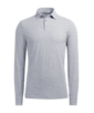 SUITSUPPLY  Light Grey Long Sleeve Polo Shirt 