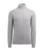 SUITSUPPLY  Light Grey Cable Turtleneck
