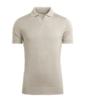 SUITSUPPLY  Light Brown Buttonless Polo Shirt 