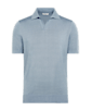 SUITSUPPLY  Light Blue Buttonless Polo