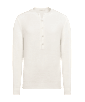 SUITSUPPLY  Off-White Ribbed Henley