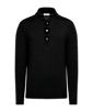 SUITSUPPLY  Black Long Sleeve Polo