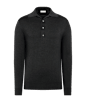 SUITSUPPLY  Dark Grey Long Sleeve Polo