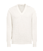 SUITSUPPLY  Off-White Ribbed V-Neck