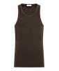 SUITSUPPLY  Mid Brown Ribbed Tank Top