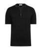 SUITSUPPLY  Black Short Sleeve Henley