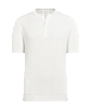 SUITSUPPLY  Off-White Ribbed Short Sleeve Henley