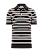 SUITSUPPLY  Dark Brown Striped Polo