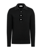 SUITSUPPLY  Polo de manga larga acanalado negro