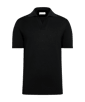 SUITSUPPLY  Black Buttonless Polo