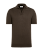 SUITSUPPLY  Dark Brown Buttonless Polo