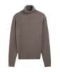 SUITSUPPLY  Rollkragen-Pullover taupe mit Ripp-Muster