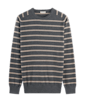 SUITSUPPLY  Rundhals-Pullover grau mit Streifenmuster