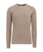 SUITSUPPLY  Taupe Cable Crewneck