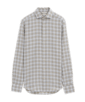 SUITSUPPLY  Light Grey Checked Slim Fit Shirt