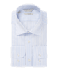 SUITSUPPLY  Light Blue Striped Slim Fit Shirt