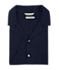 SUITSUPPLY  Navy Camp Collar Slim Fit Camp Shirt