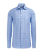 SUITSUPPLY  Mid Blue Checked Extra Slim Fit Shirt