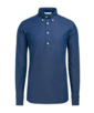 SUITSUPPLY  Camisa con media tapeta azul corte Slim