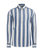 SUITSUPPLY  Blue Striped Slim Fit Popover