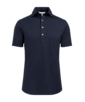 SUITSUPPLY  Jersey-Popover in Navy mit Kurzarm in Extra Slim Fit