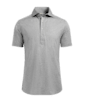 SUITSUPPLY  Ljusgrå kortärmad popover i jersey med extra smal passform