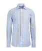SUITSUPPLY  Camisa corte Slim azul claro a rayas