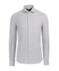 SUITSUPPLY  Light Grey Herringbone Slim Fit Shirt