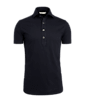 SUITSUPPLY  Navy Extra Slim Fit Short Sleeve Popover